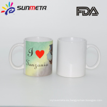 Taza de la foto de la sublimación de la fuente de la fábrica de Sunmeta taza de cerámica blanca de la sublimación del blanco 11oz